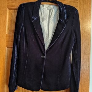 Blue velvet blazer